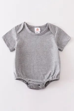 Gray Blank Basic T-shirt Adult Kids And Baby Bubble