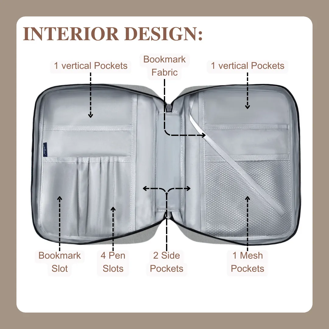 Gray NGIL Canvas Bible Case Cover