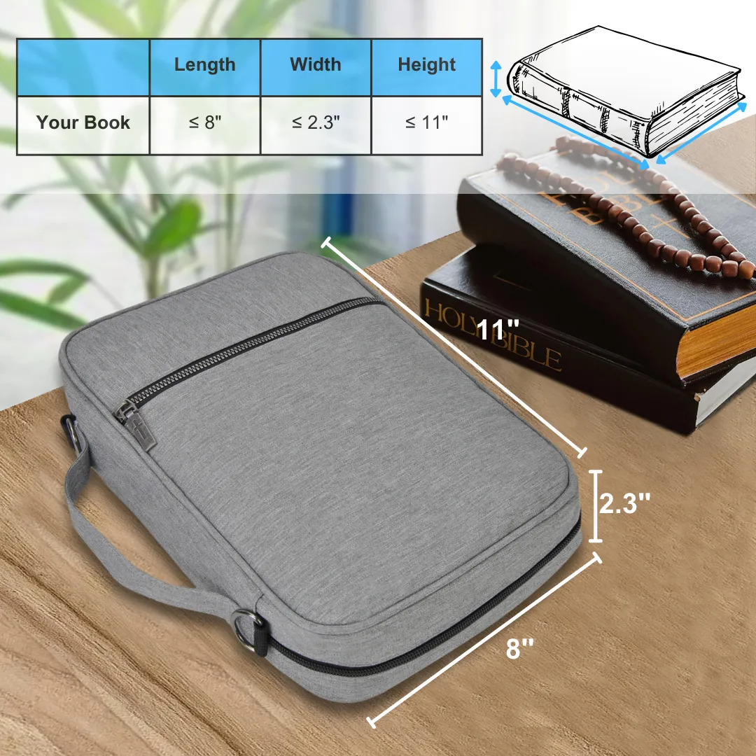 Gray NGIL Canvas Bible Case Cover