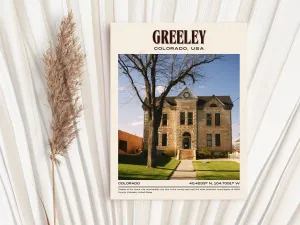 Greeley Vintage Wall Art, Colorado, USA