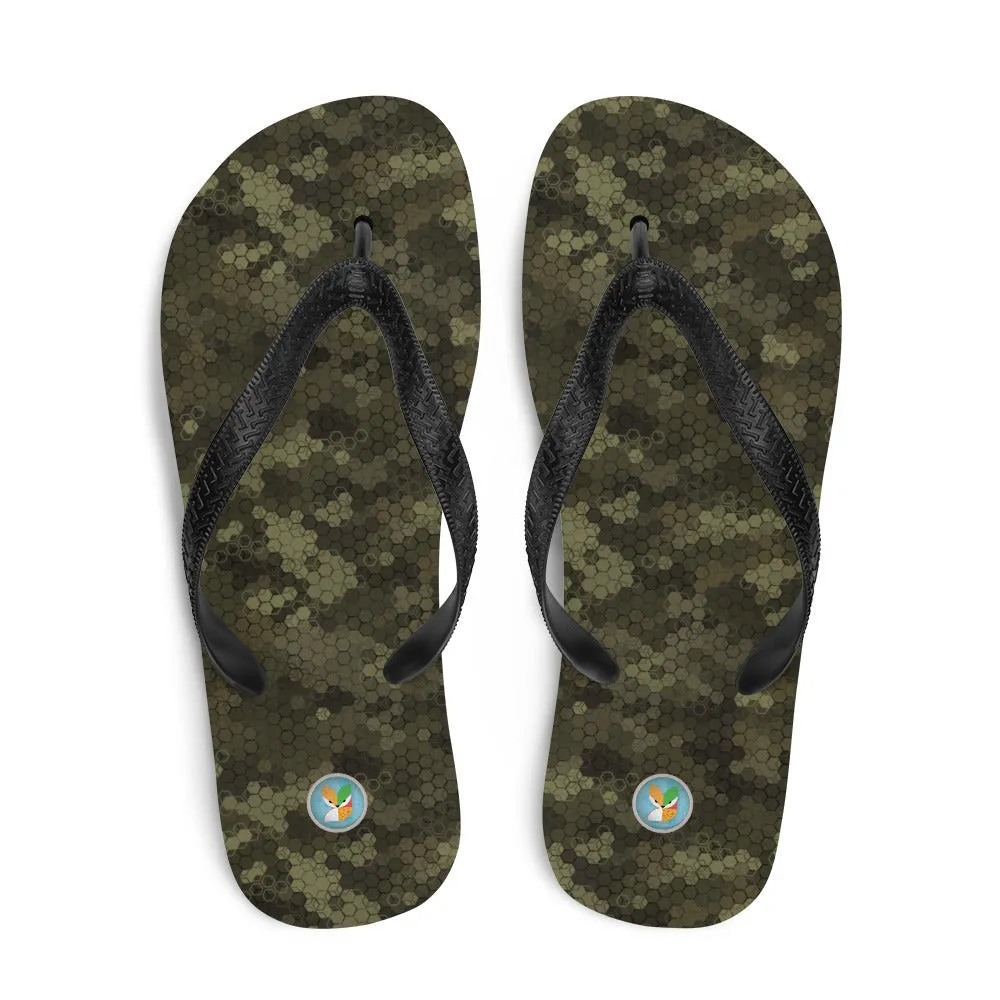Green Camo - Flip-Flops