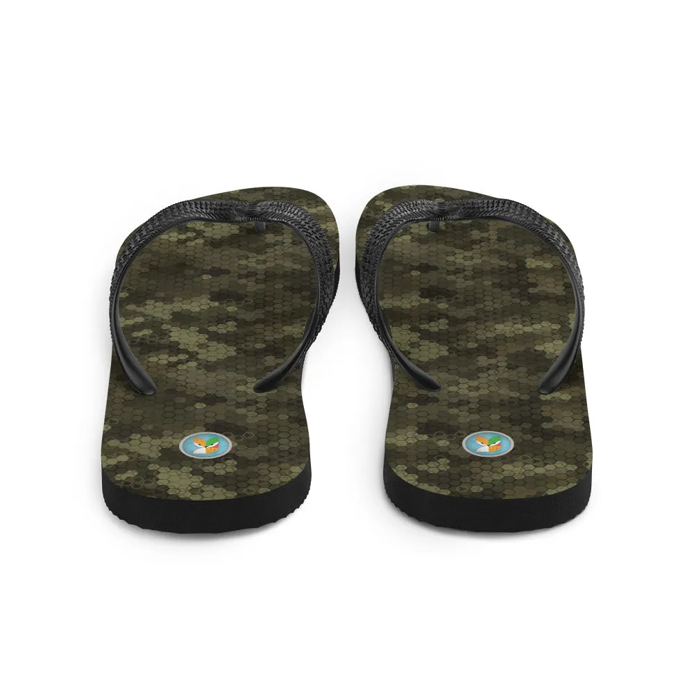 Green Camo - Flip-Flops