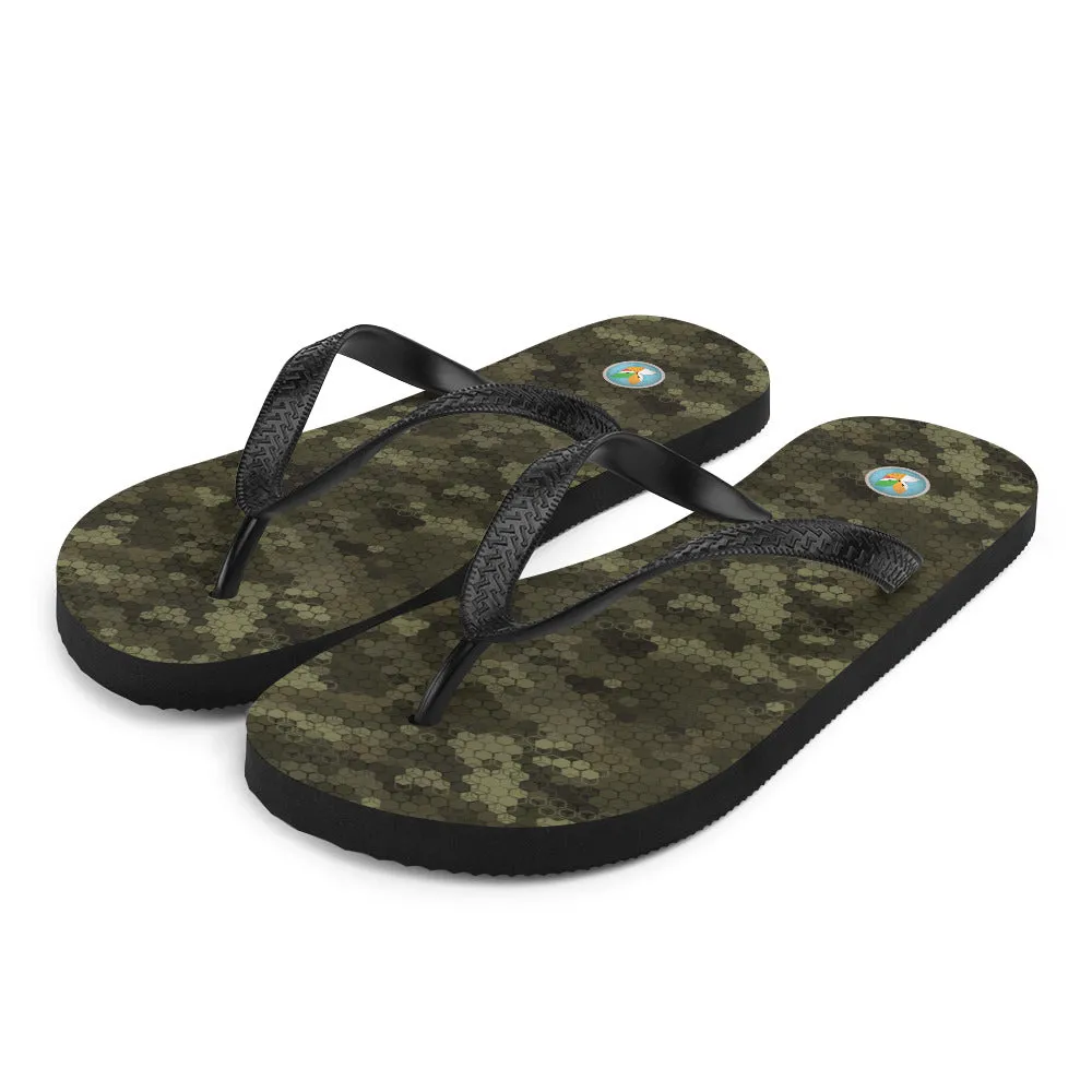 Green Camo - Flip-Flops