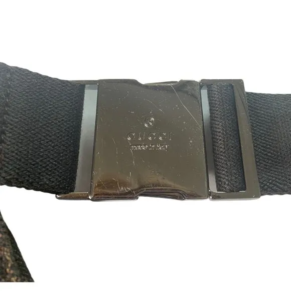 Gucci Brown Canvas Fanny Pack Belt Bag Waist Bag