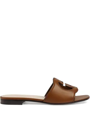 Gucci cut leather sandals