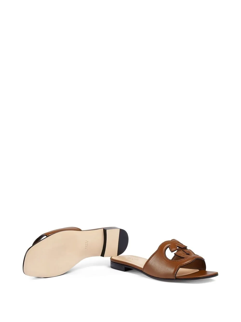 Gucci cut leather sandals