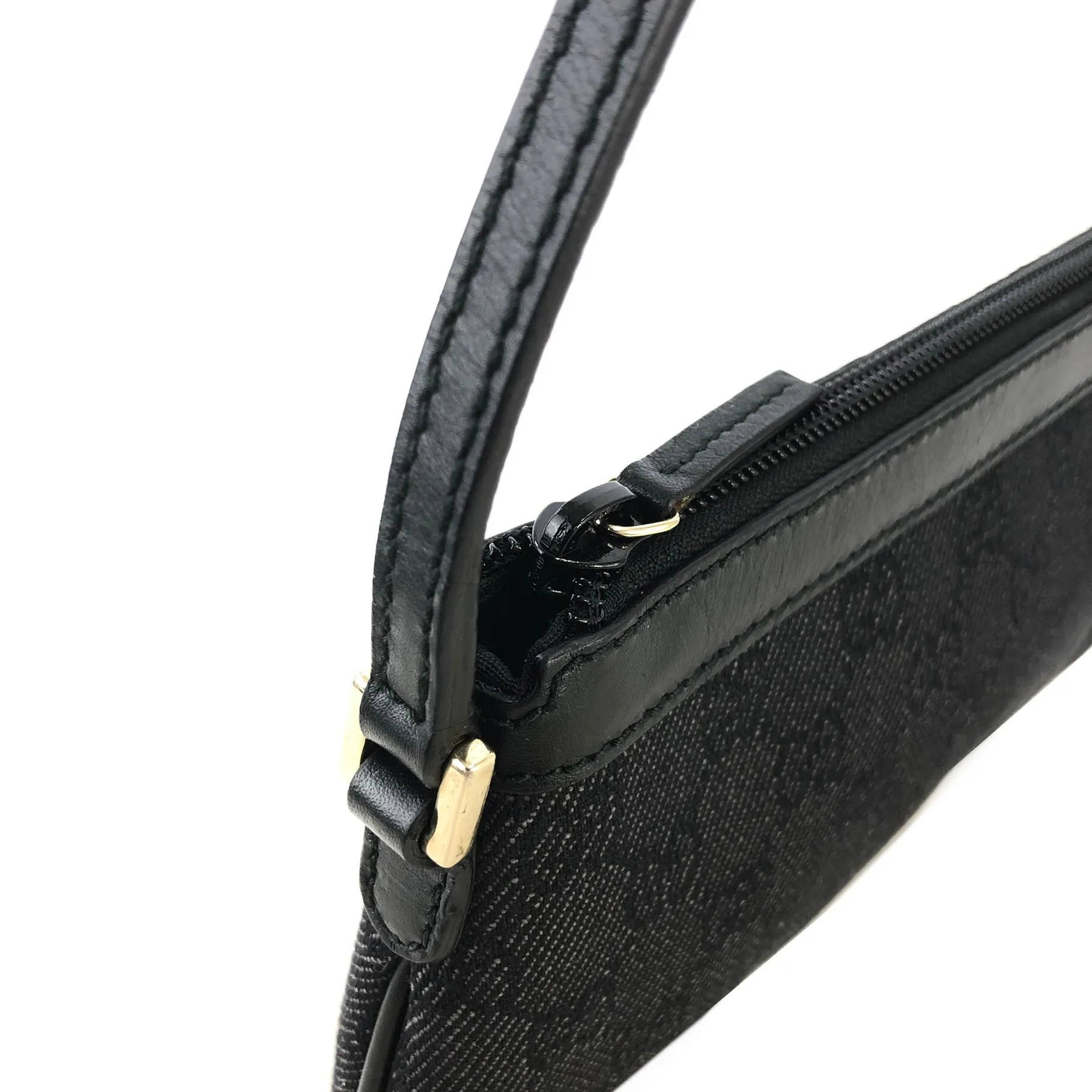 GUCCI GG Canvas Canvas Hobobag Pouch Black Vintage c3ne6d