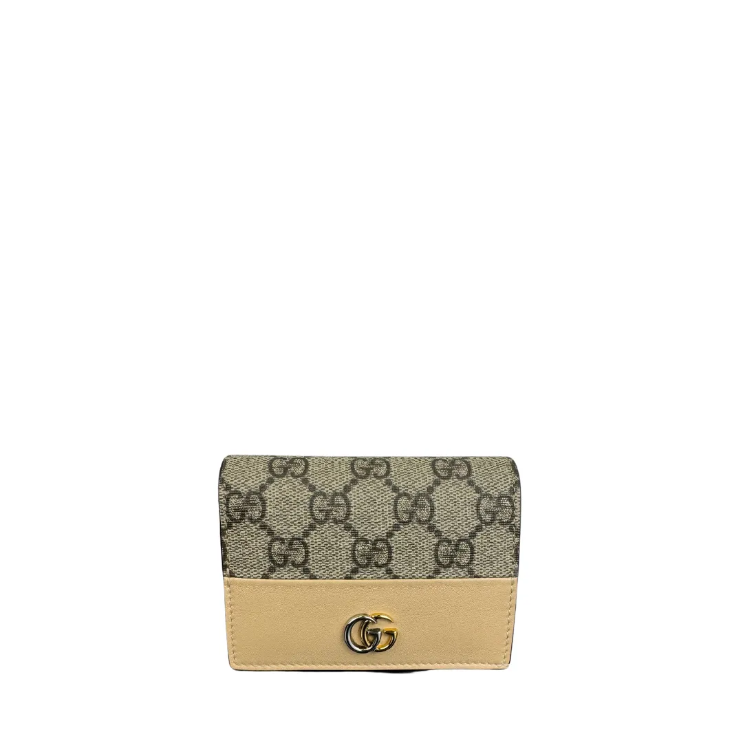 Gucci GG Marmont Bi-Color Card Case Wallet