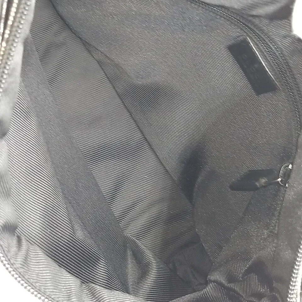Gucci Italy. Black Canvas & Leather Handbag/Shoulderbag