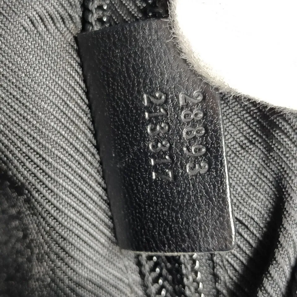 Gucci Italy. Black Canvas & Leather Handbag/Shoulderbag