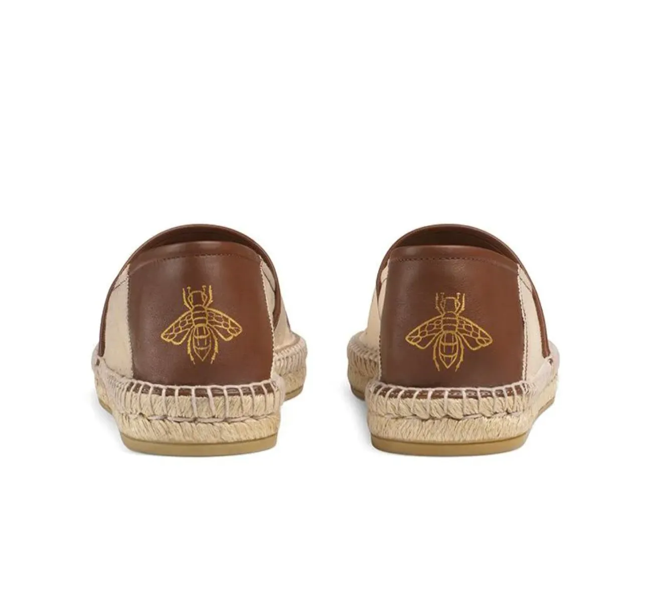 Gucci Logo Canvas Espadrilles in White