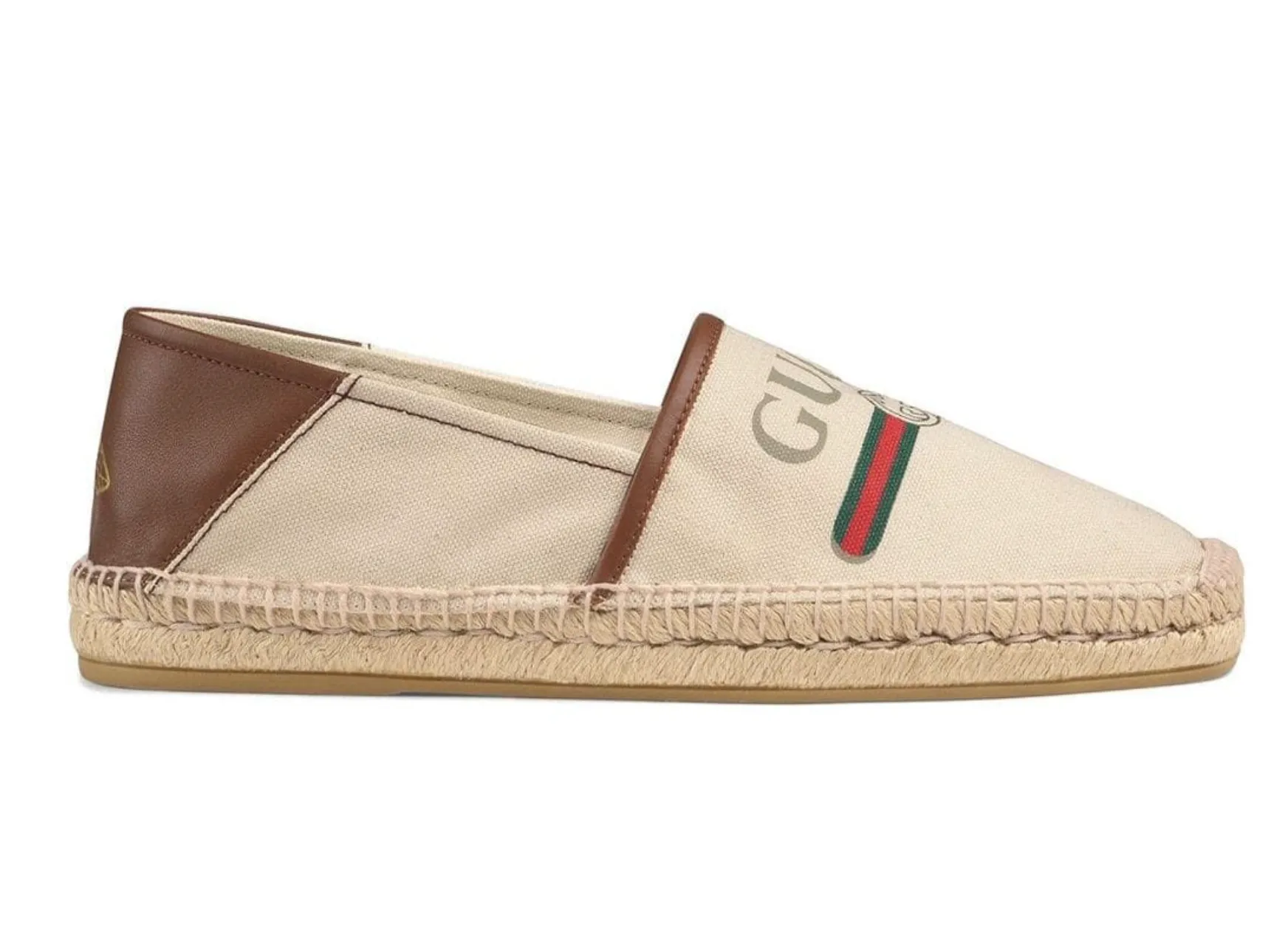 Gucci Logo Canvas Espadrilles in White