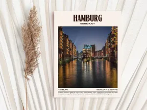 Hamburg Vintage Wall Art, Germany