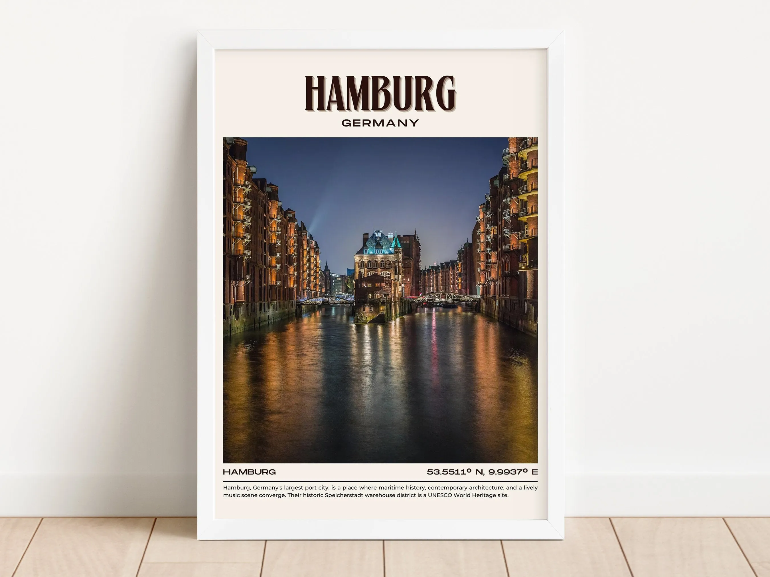 Hamburg Vintage Wall Art, Germany