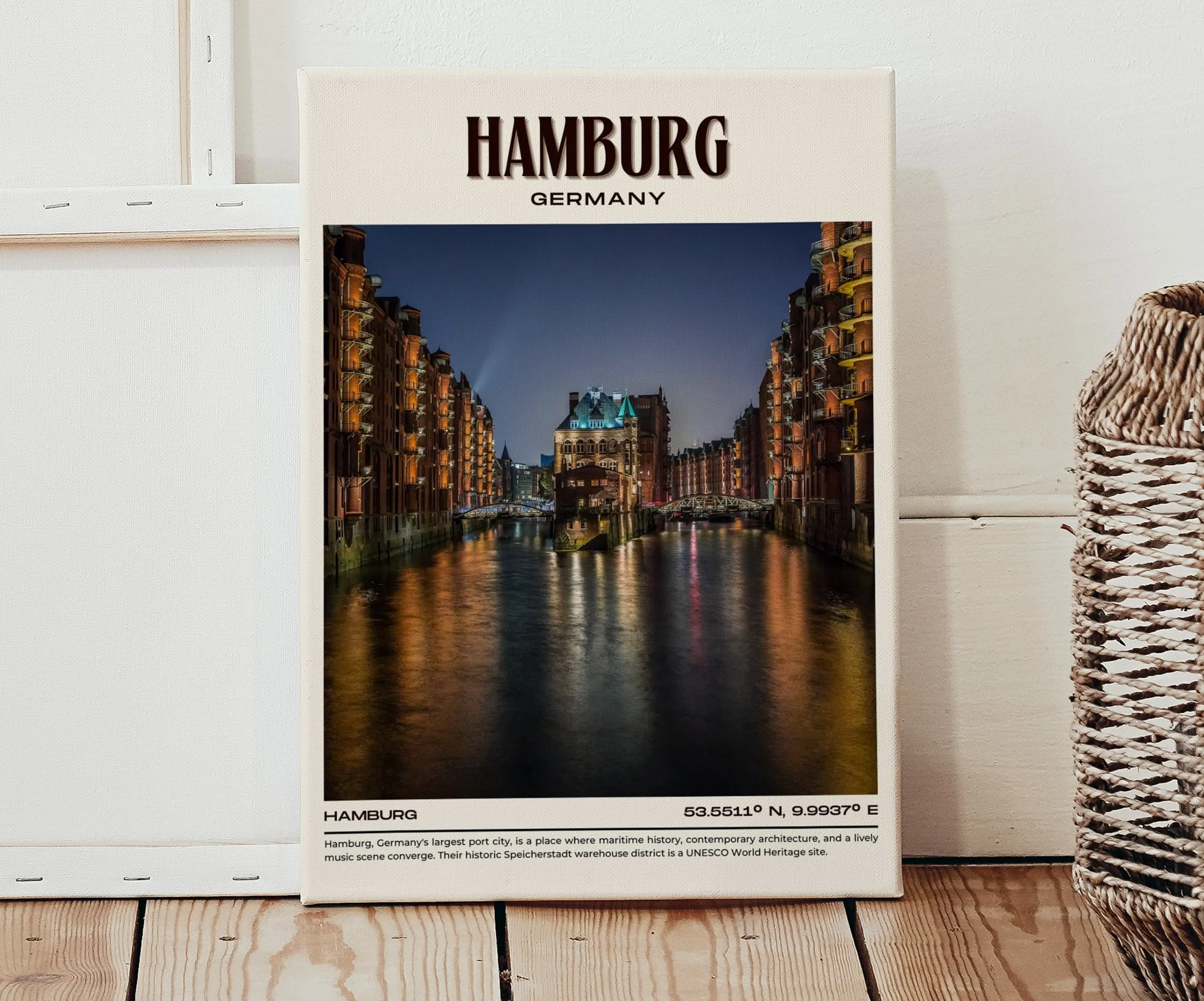 Hamburg Vintage Wall Art, Germany