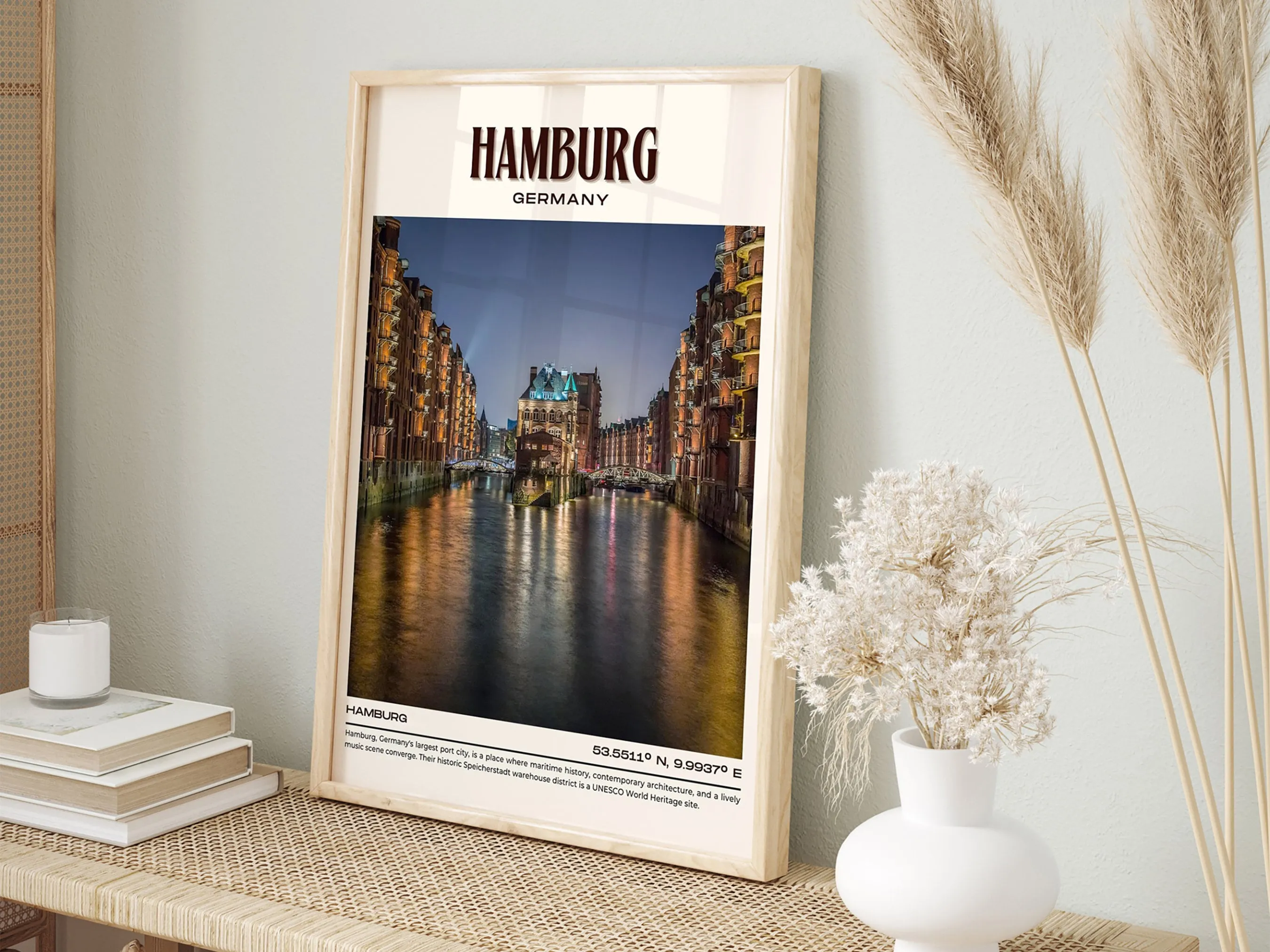 Hamburg Vintage Wall Art, Germany