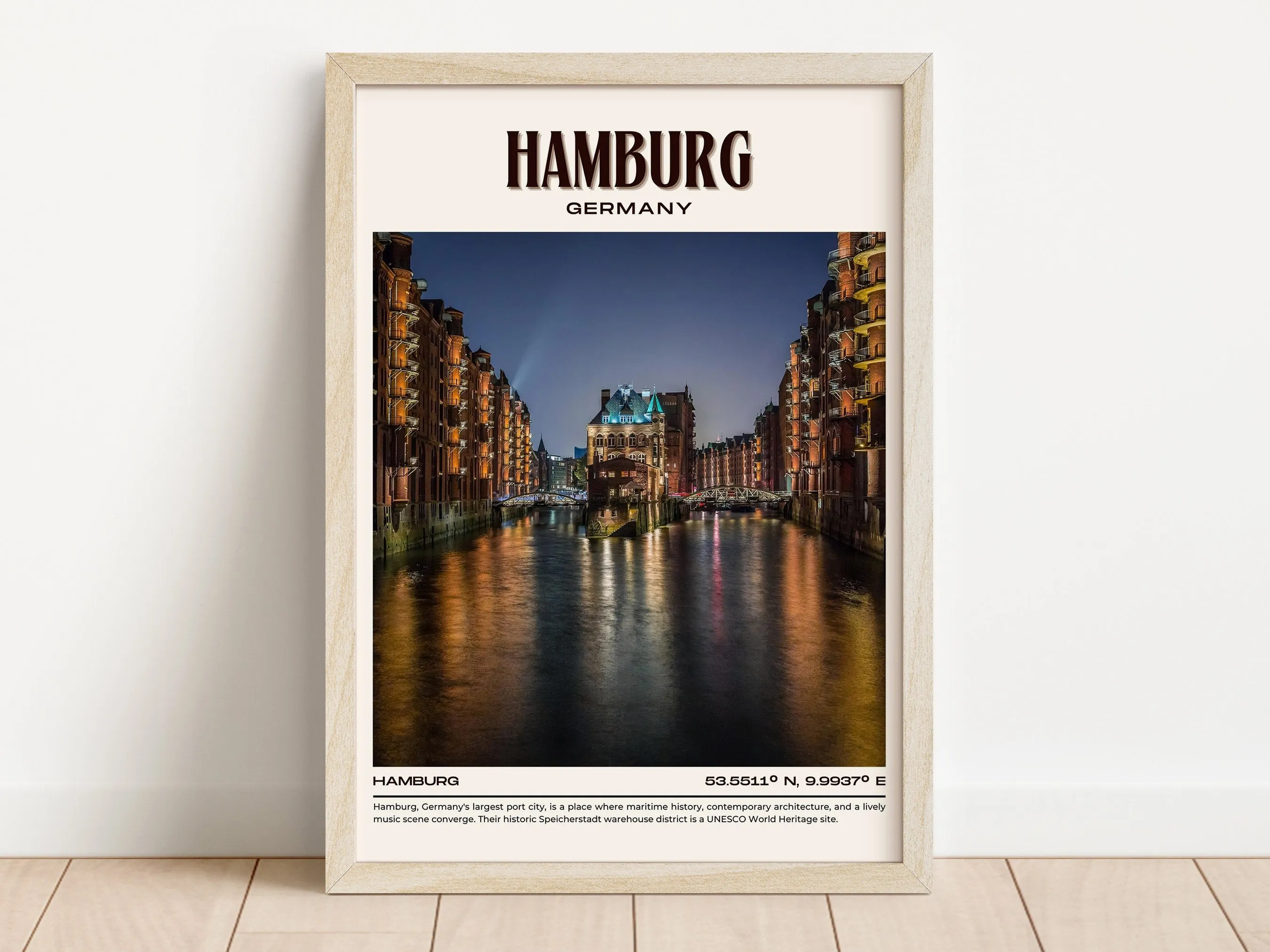 Hamburg Vintage Wall Art, Germany