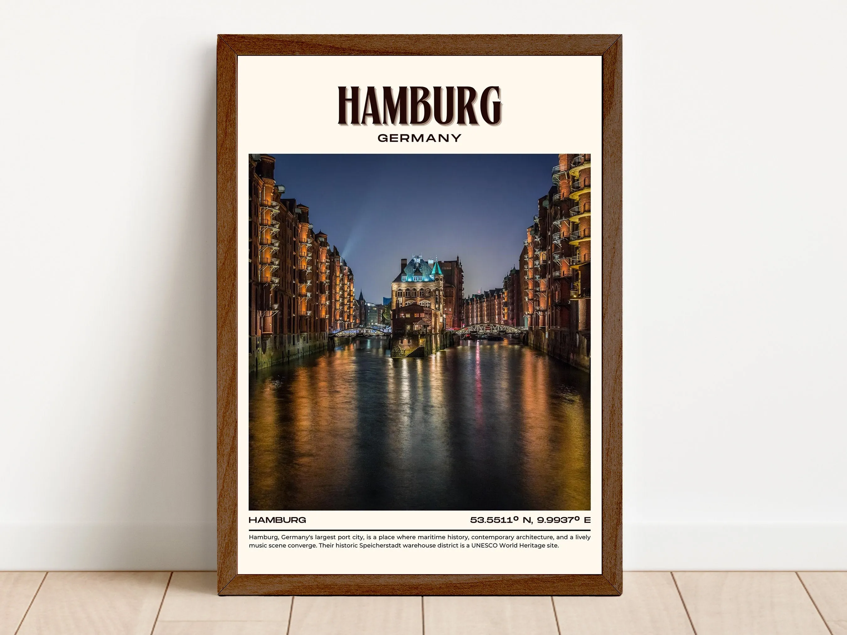 Hamburg Vintage Wall Art, Germany