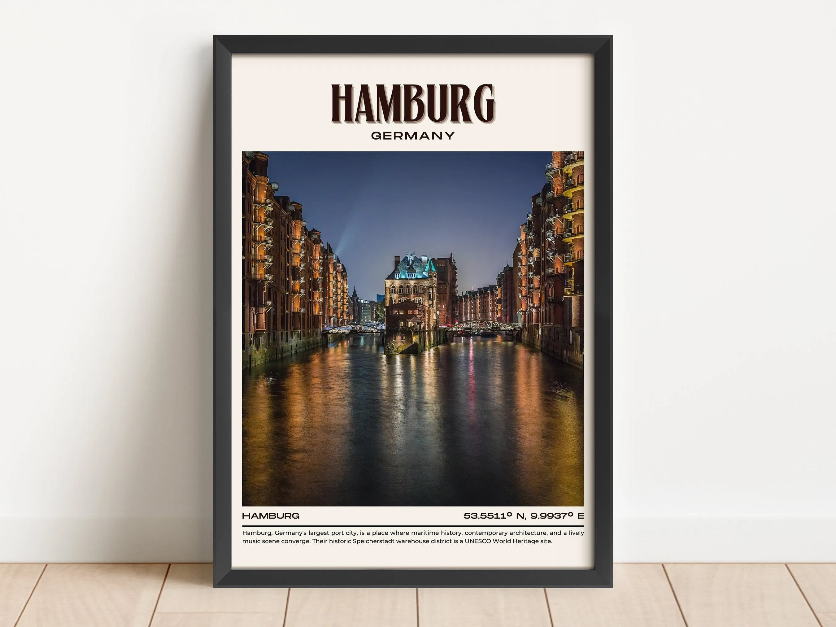 Hamburg Vintage Wall Art, Germany
