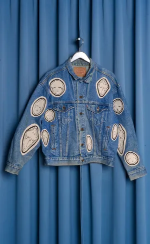 Hand Painted 'AOY' Denim Jacket - Medium