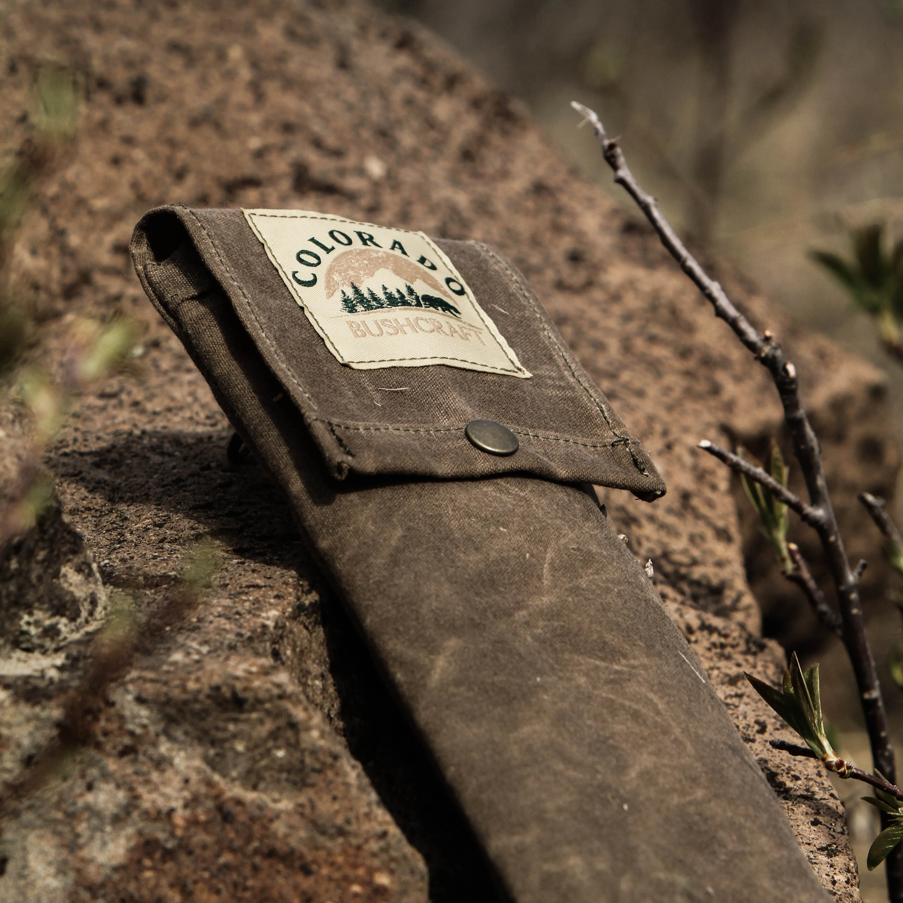 Handmade Waxed Canvas Bushcraft Bow Saw Sheath Pouch (Ranger Tan)