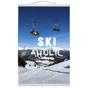 Hanging Canvas Print - Ski Aholic