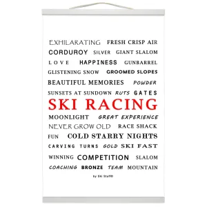 Hanging Canvas Print - Ski Racing