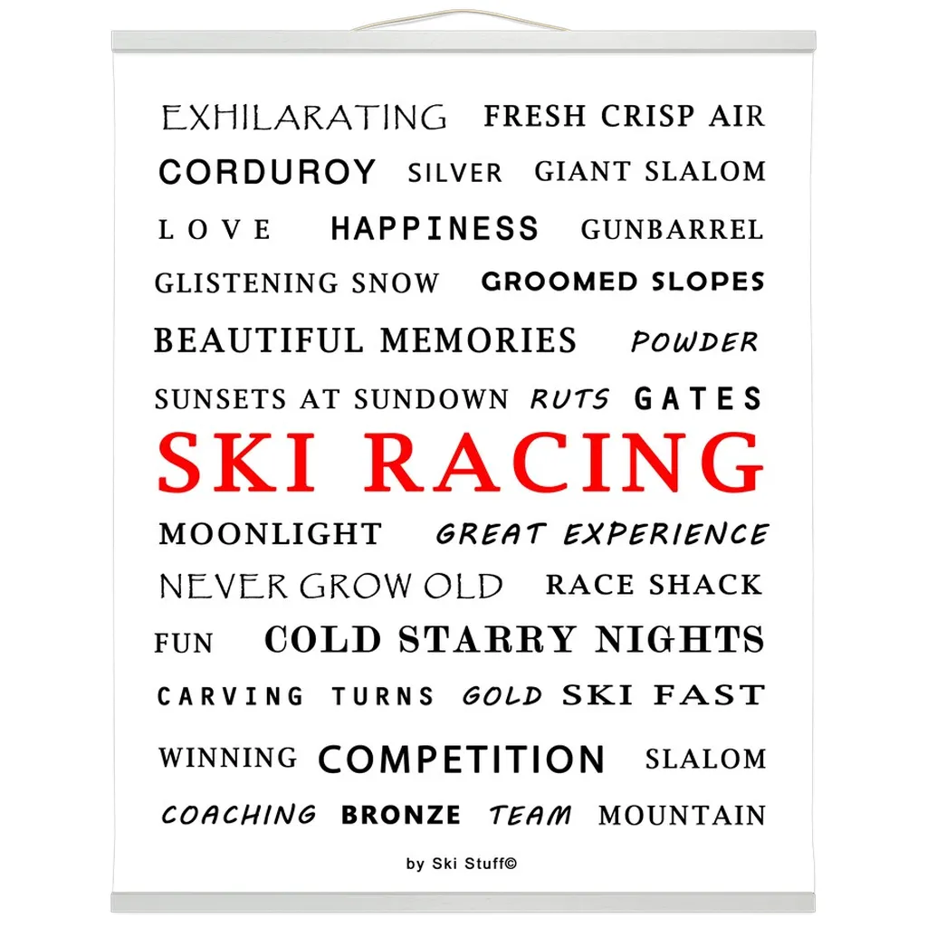Hanging Canvas Print - Ski Racing