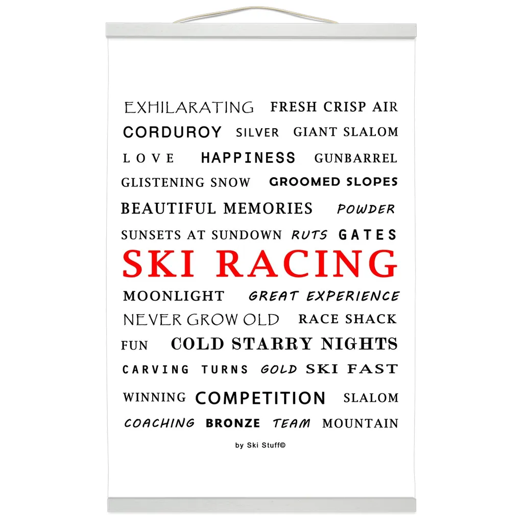 Hanging Canvas Print - Ski Racing