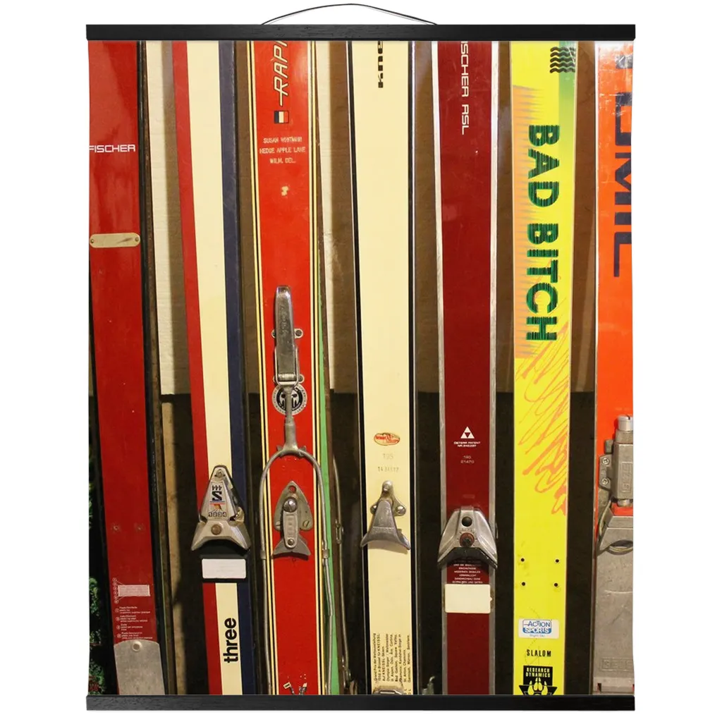 Hanging Canvas Print - Skis and Bindings