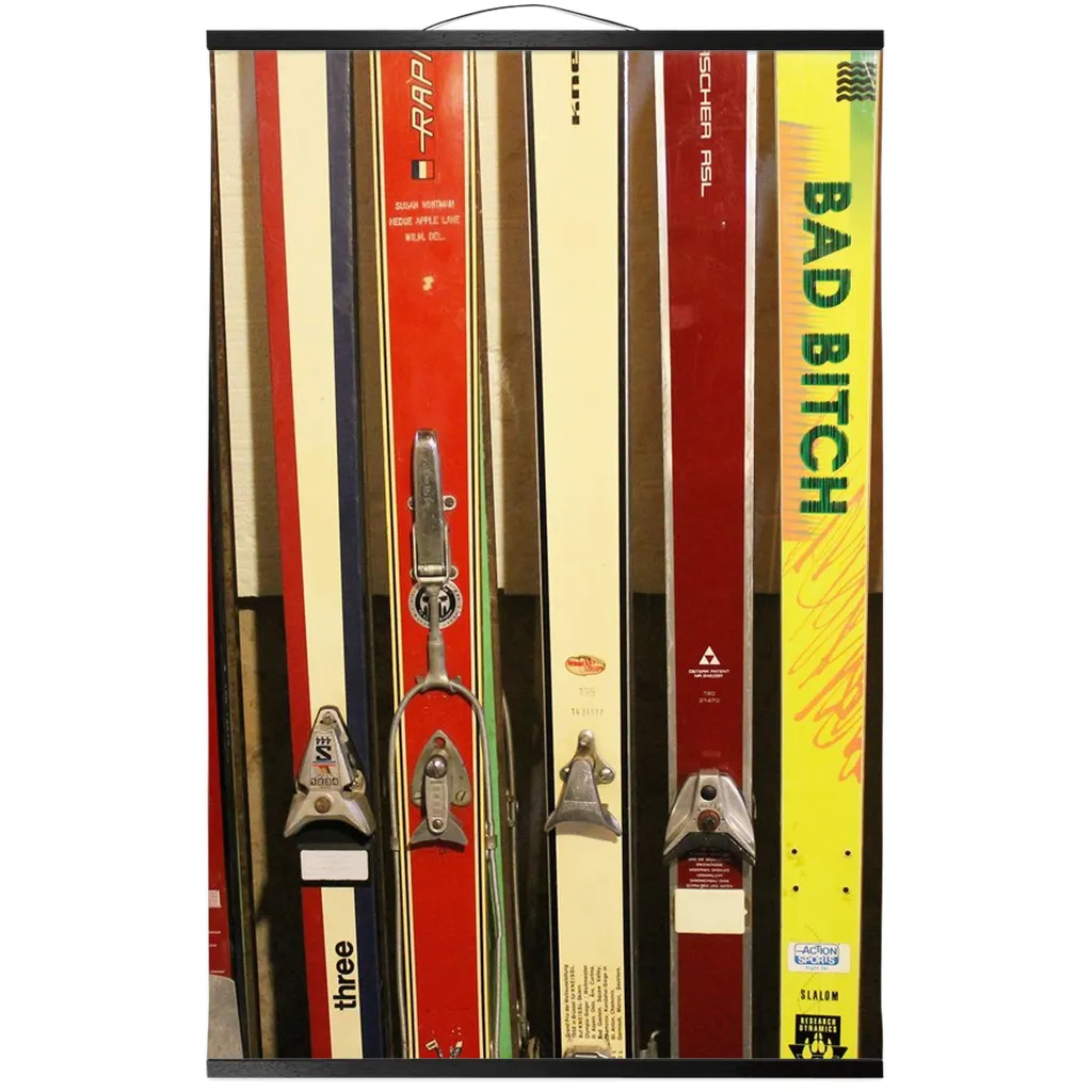 Hanging Canvas Print - Skis and Bindings