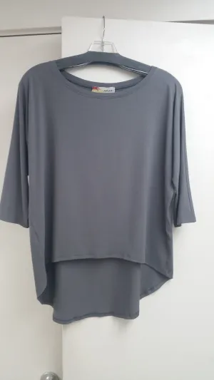 Harari Asymmetric 3/4 Sleeves Blouse