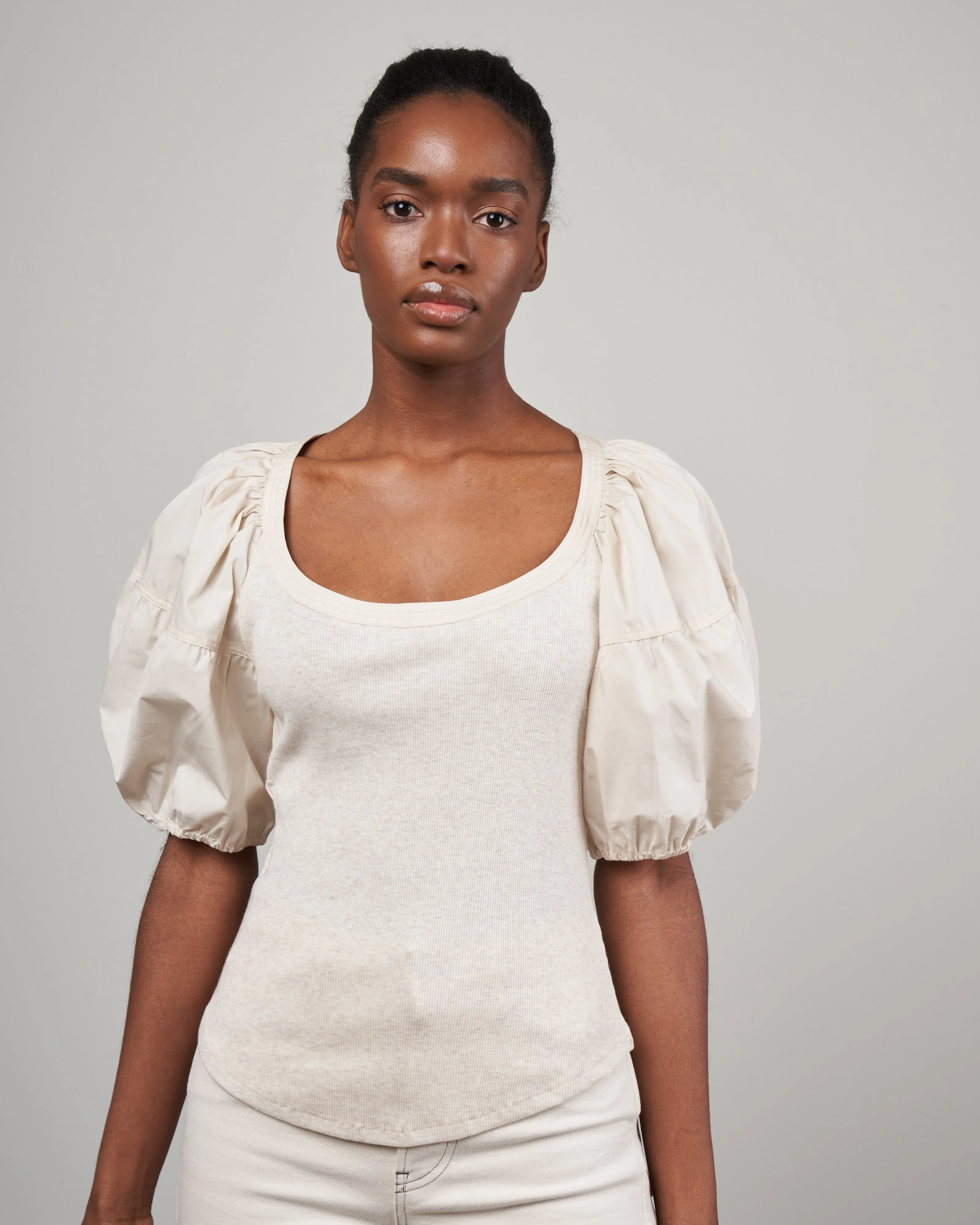 harlowe pullover - ivory melange