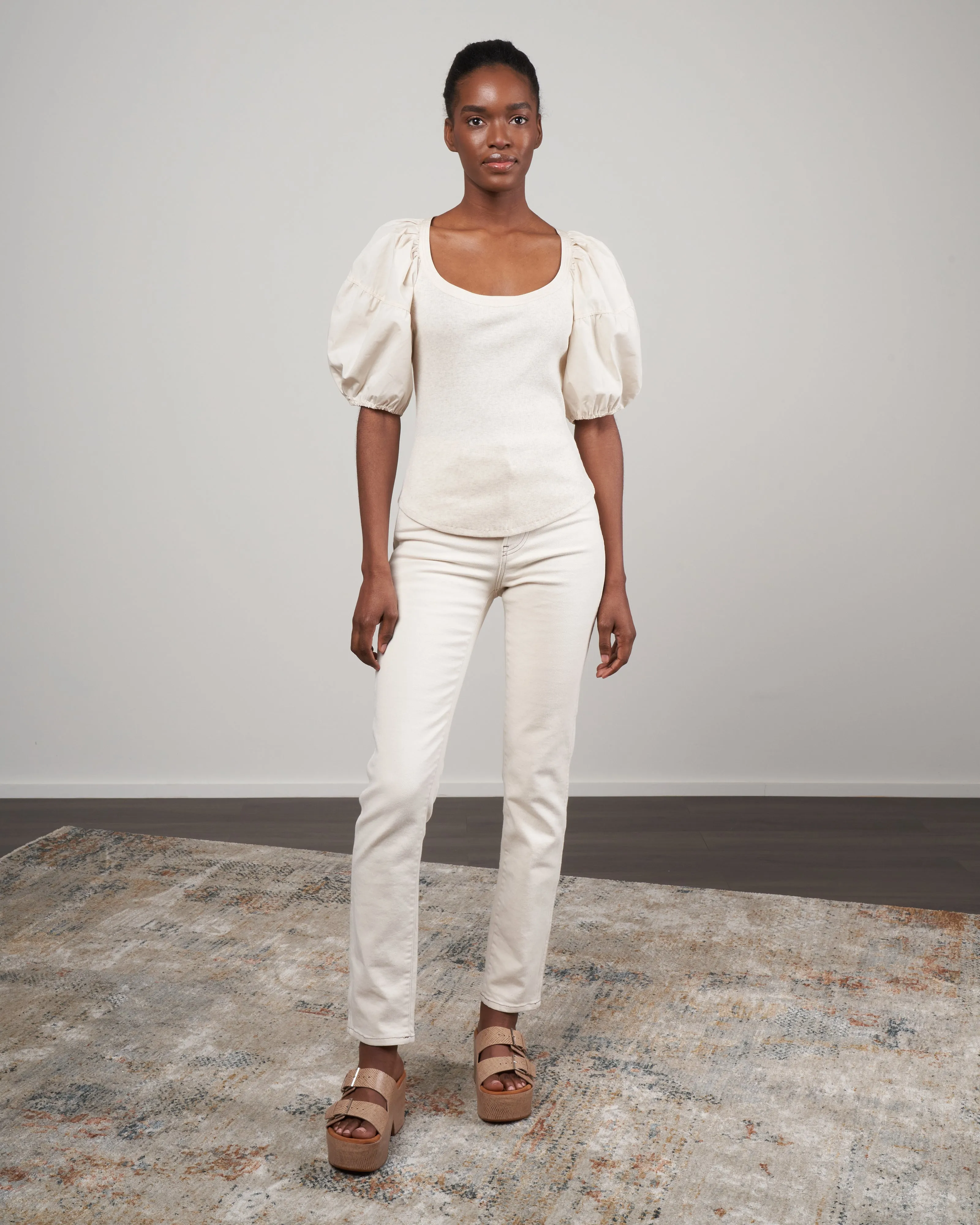 harlowe pullover - ivory melange