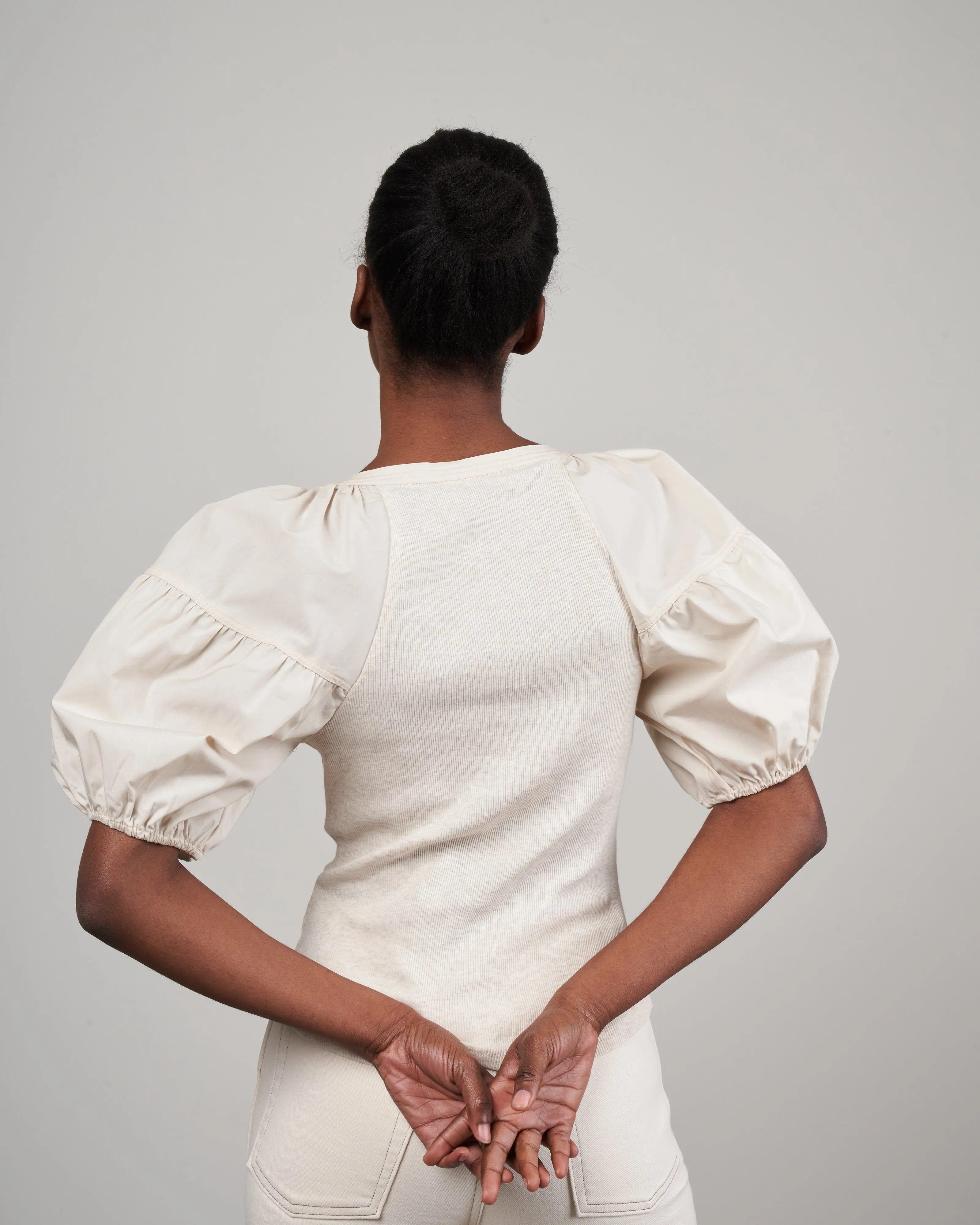 harlowe pullover - ivory melange