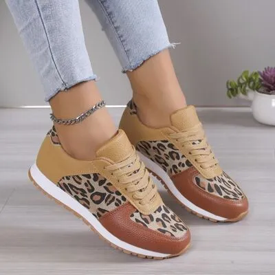 Hazel Blues® |  Tied Printed PU Leather Athletic