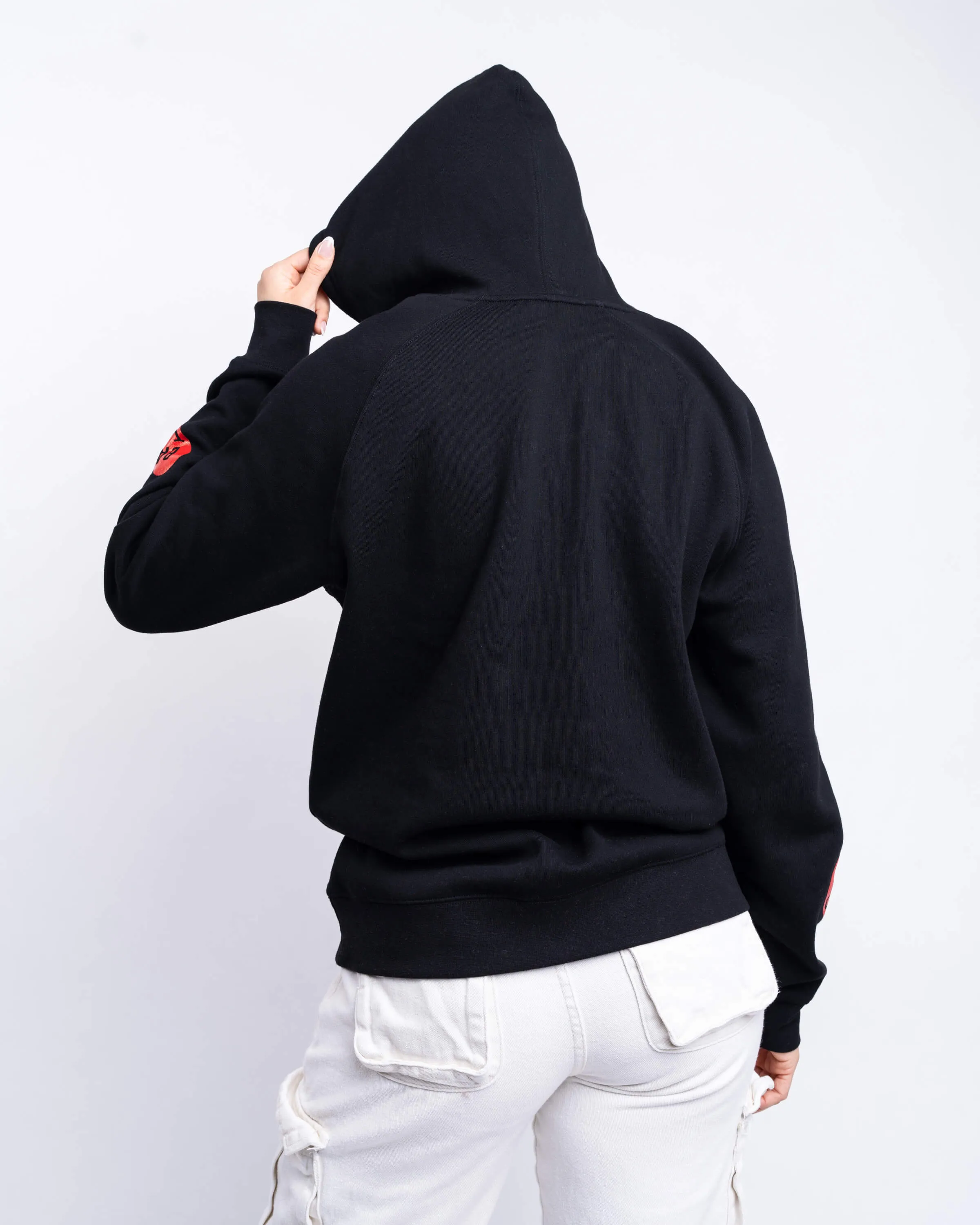 Heart On Your Sleeve Lightweight Hoodie - Black