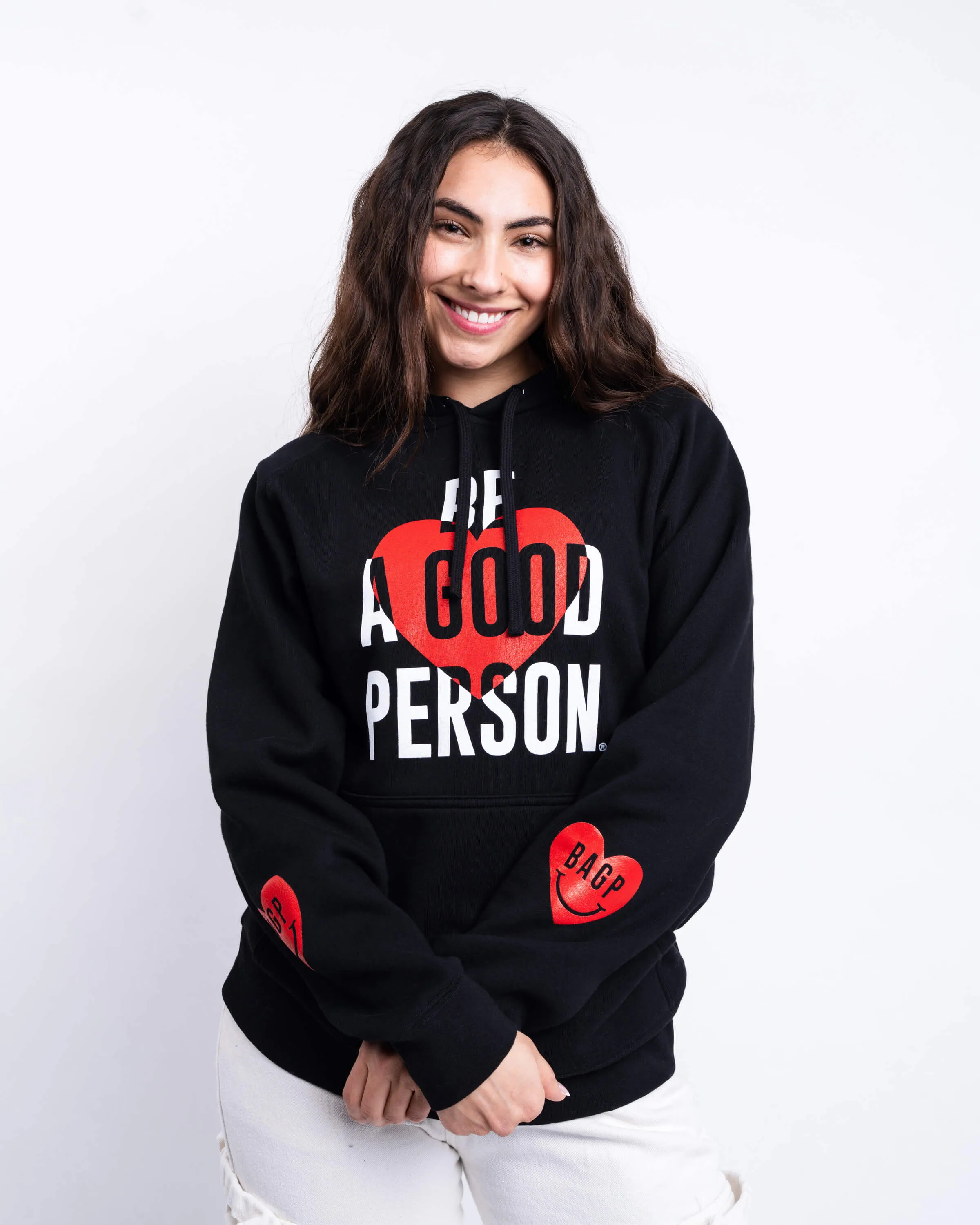 Heart On Your Sleeve Lightweight Hoodie - Black