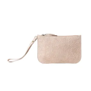 Heritage Leather Clutch Wristlet Bag
