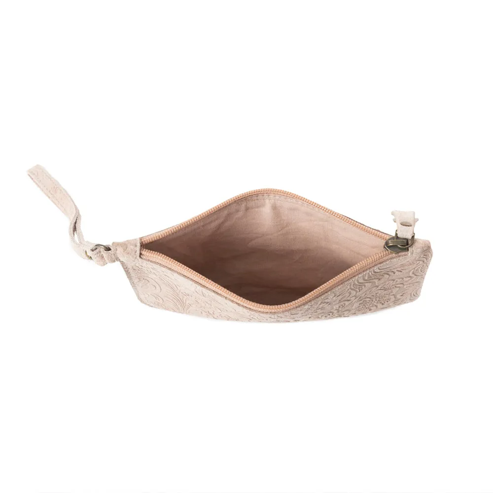 Heritage Leather Clutch Wristlet Bag