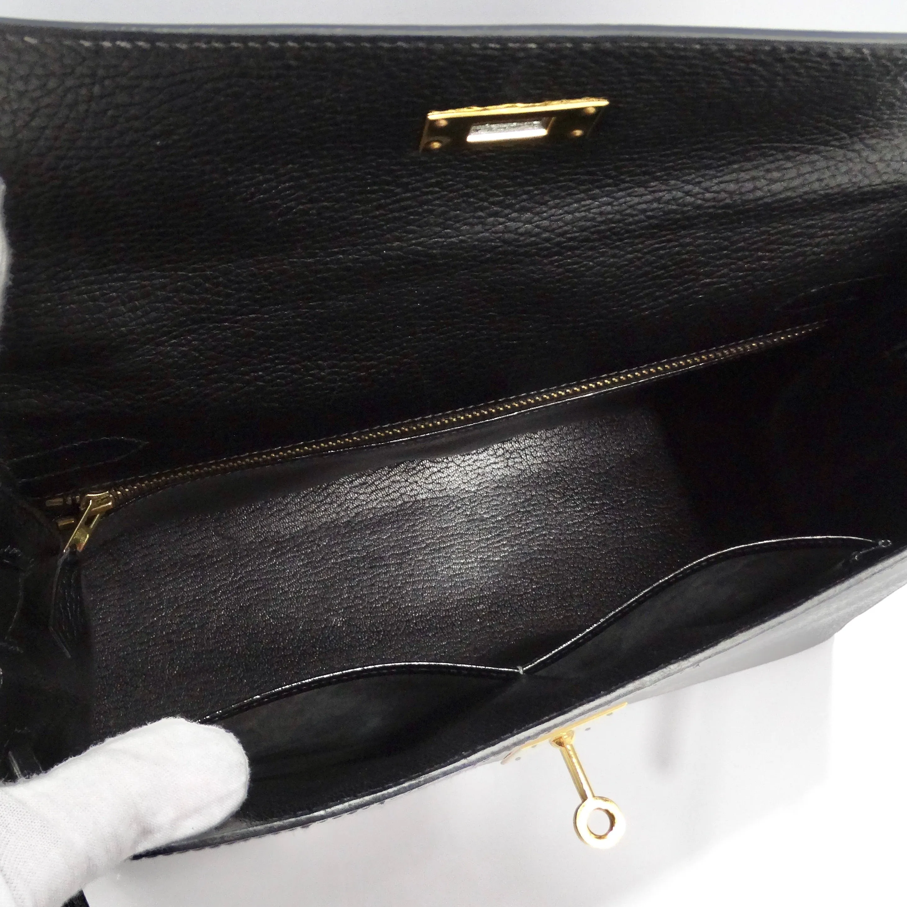 Hermes Kelly 1993 Black Ardennes Leather 32 Cm