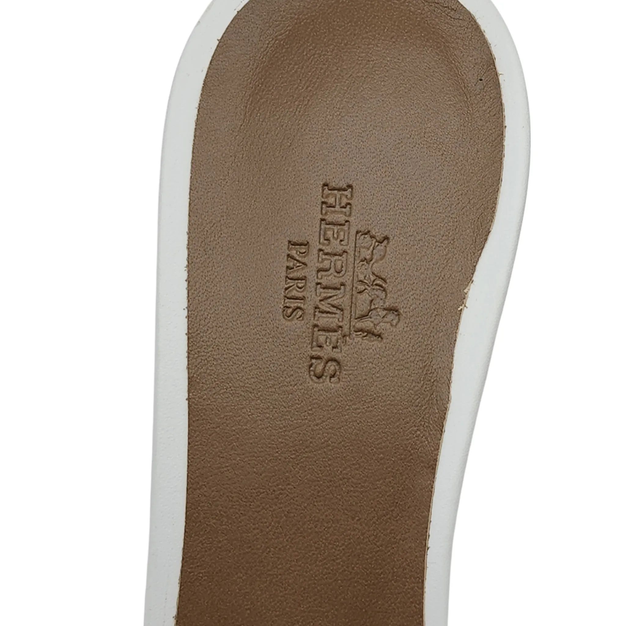 Hermes Oasis Sandals - Leather - White 37.5