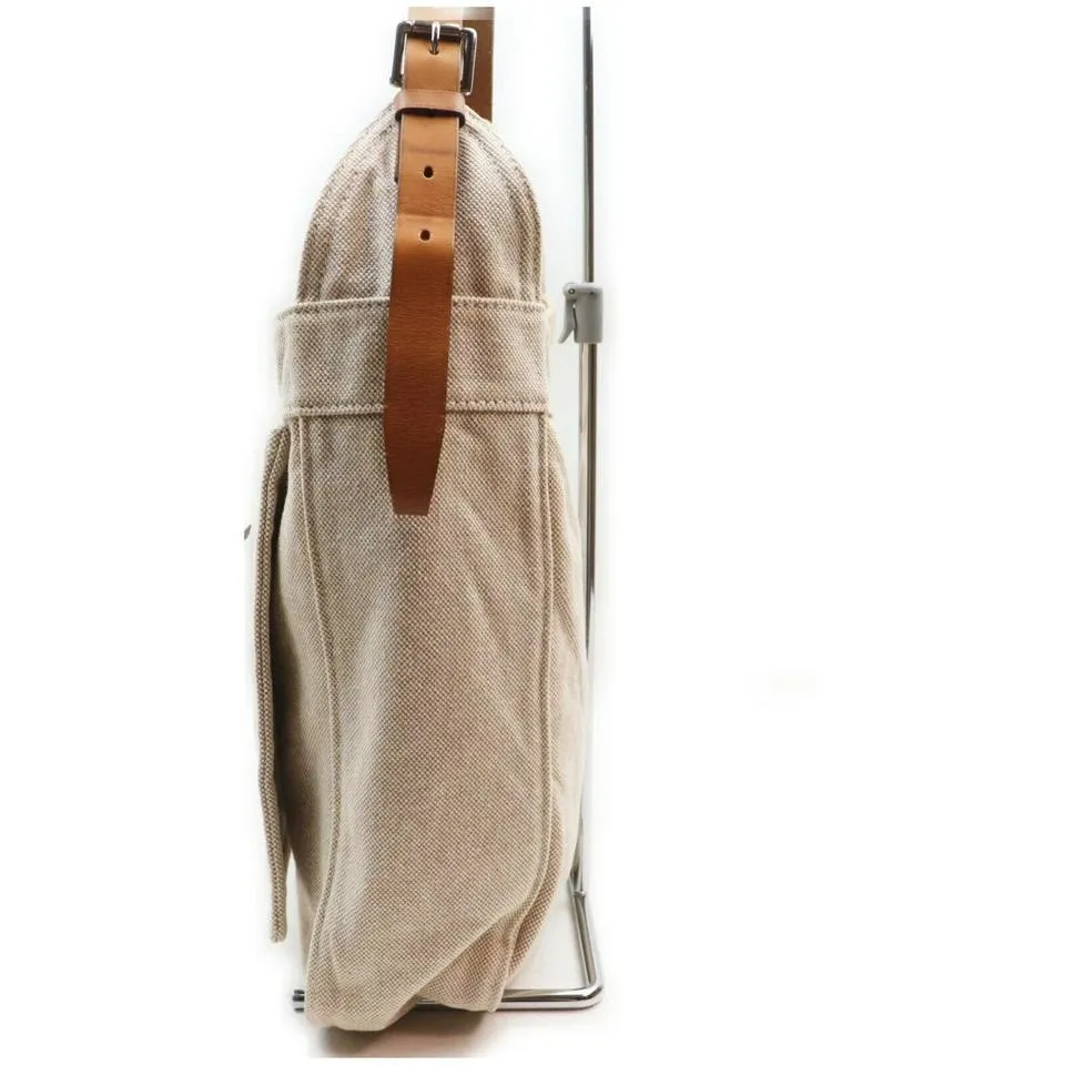 Hermès Beige x Brown Toile Marwari Hobo Shoulder Bag  861966