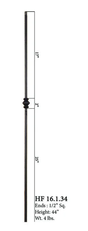 HF 16.1.34 Single Knucle Iron Baluster
