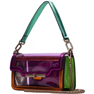 Hispanitas Metallic Multi Leather Shoulder Bag