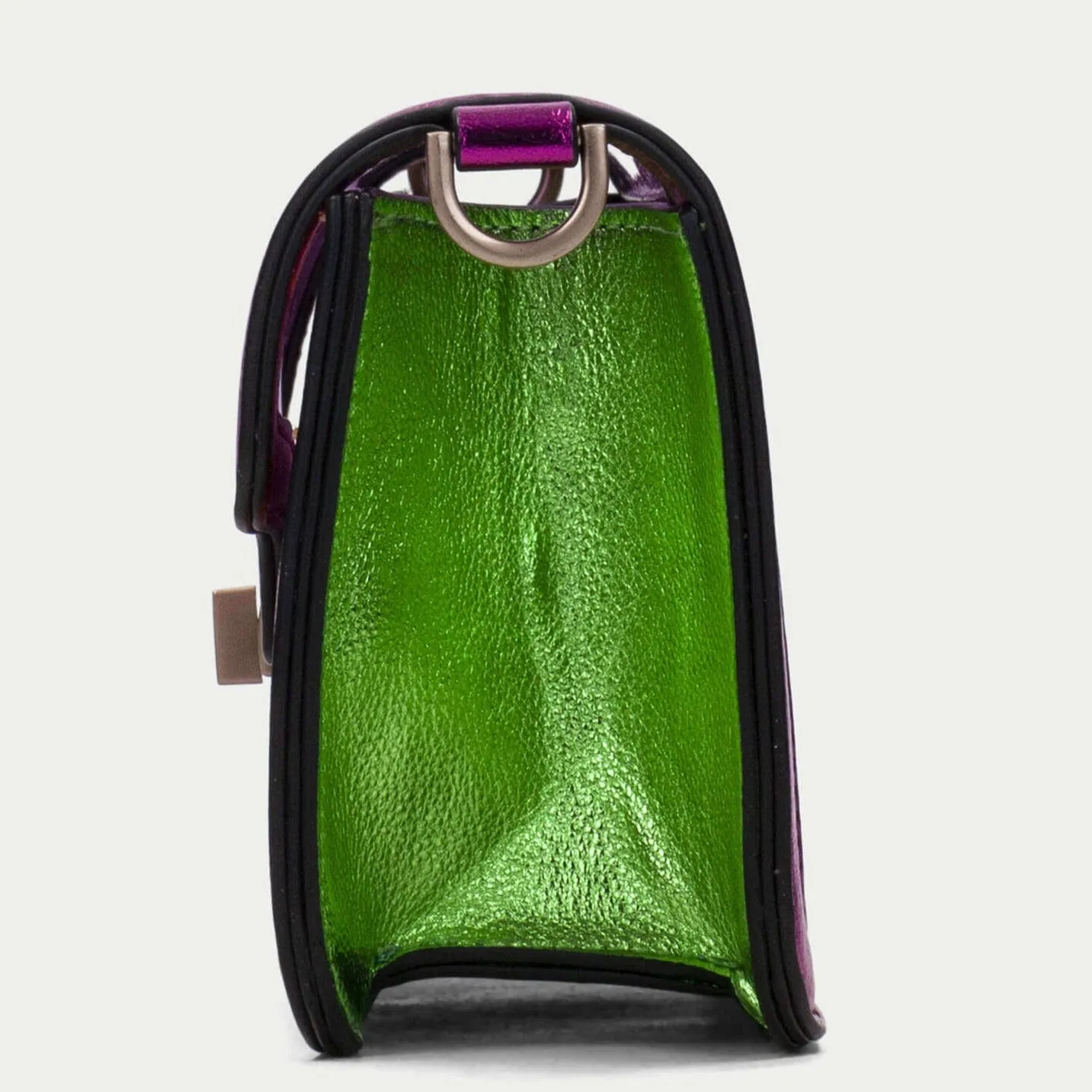 Hispanitas Metallic Multi Leather Shoulder Bag