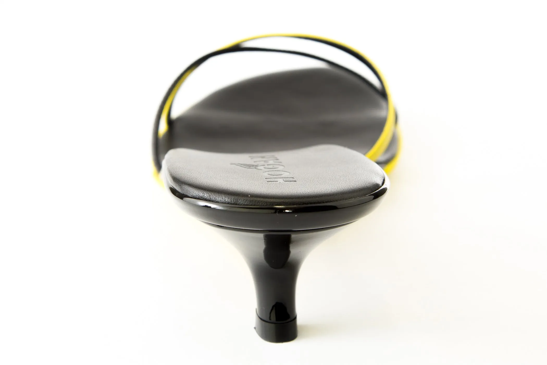 Hogan by TOD'S Slick Crossed Bands Shoes Black/Yellow