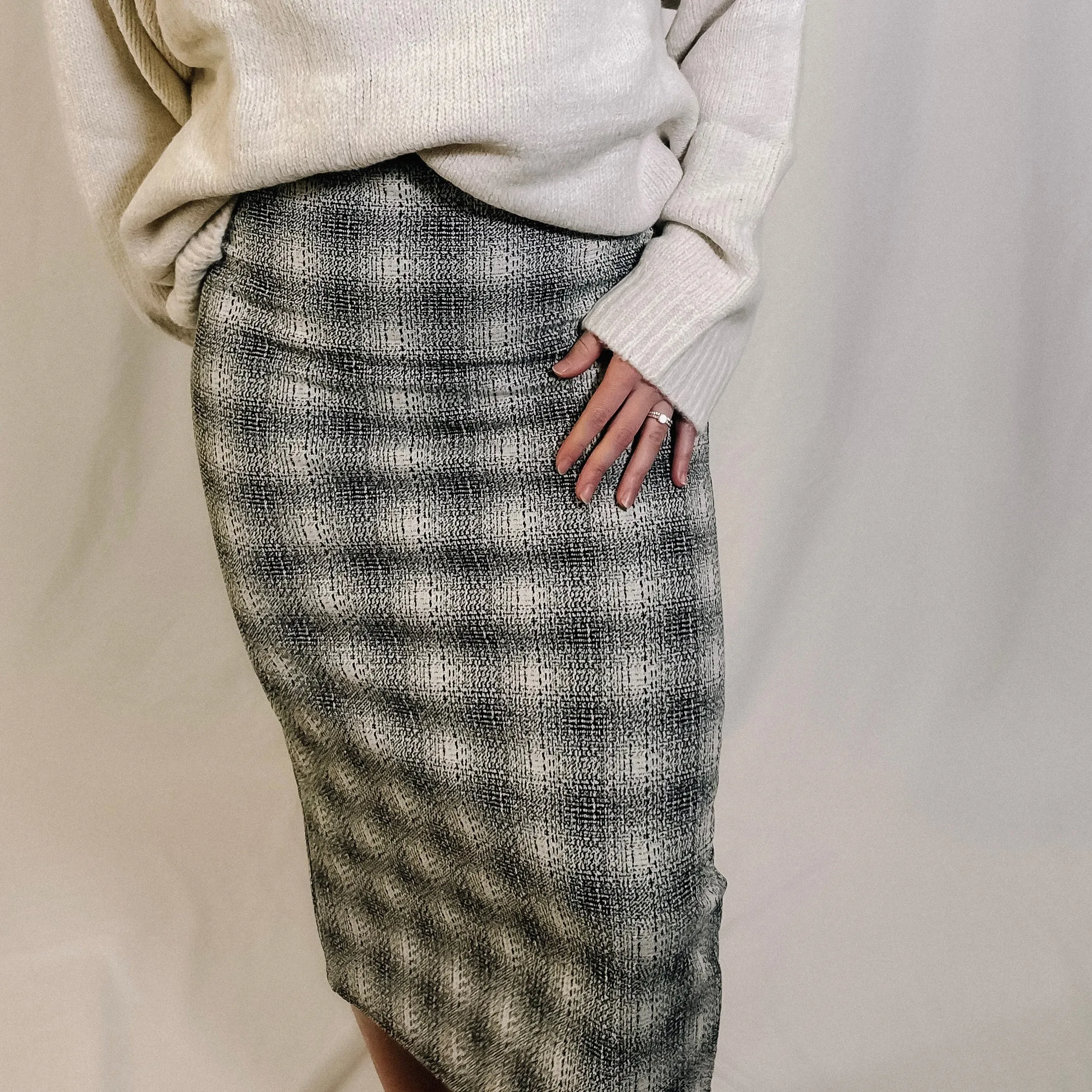 Holiday Social Plaid Midi Skirt