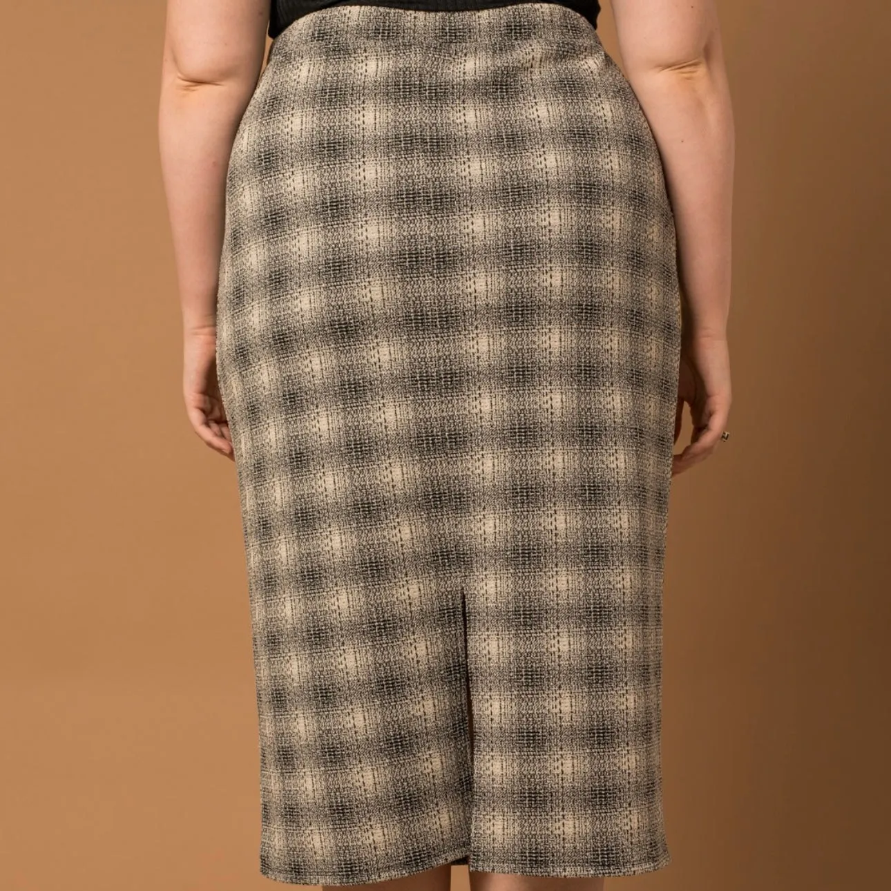 Holiday Social Plaid Midi Skirt