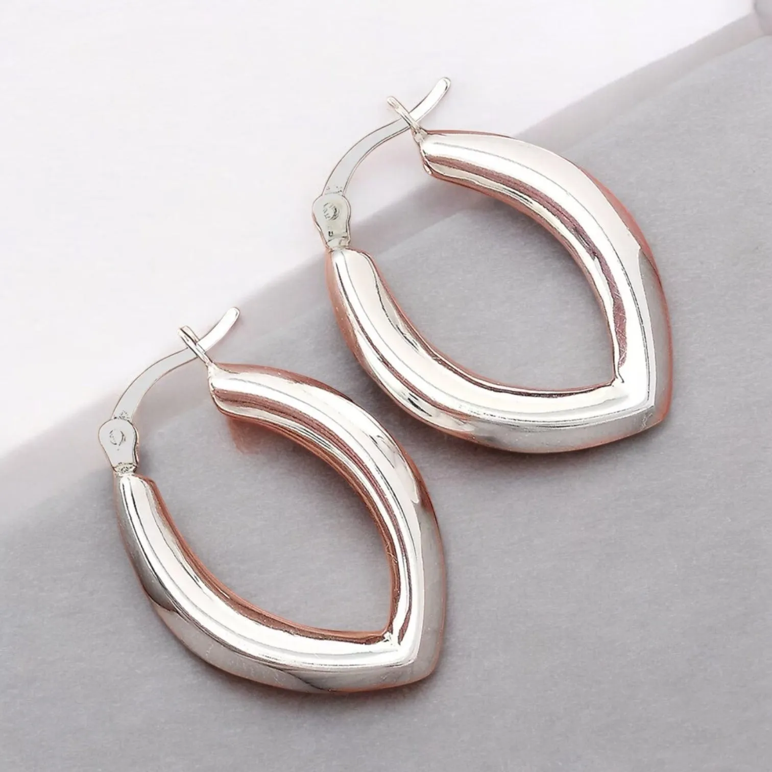 Hoops Solid 925 Sterling Silver Earrings
